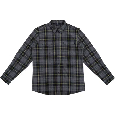 Burnside Plaid Flannel Shirt In Black