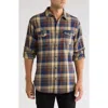 Burnside Plaid Flannel Shirt In Brown