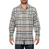 Burnside Plaid Flannel Shirt In Gray