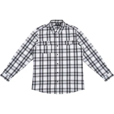 Burnside Plaid Flannel Shirt In Black