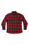 Burnside Plaid Flannel Shirt In Red