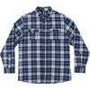 Burnside Plaid Flannel Shirt In Blue