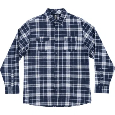 Burnside Plaid Flannel Shirt In Blue
