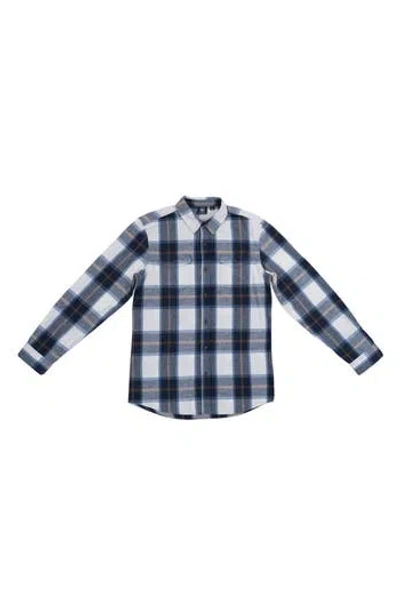 Burnside Plaid Flannel Shirt In Blue