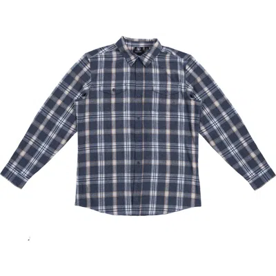 Burnside Plaid Flannel Shirt In Gray