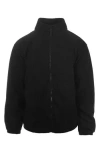 Burnside Polar Fleece Full Zip Jacket In Black