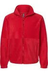 Burnside Polar Fleece Full-zip Jacket In Red