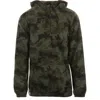 Burnside Polar Fleece Quarter Zip Hoodie In Green Camo
