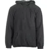 Burnside Polar Fleece Quarter Zip Hoodie In Heather Charcoal