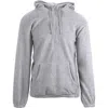 Burnside Polar Fleece Quarter Zip Hoodie In Heather Grey