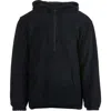 Burnside Polar Fleece Quarter Zip Hoodie In Navy