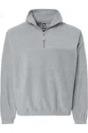 Burnside Polar Fleece Quarter-zip Pullover In Grey