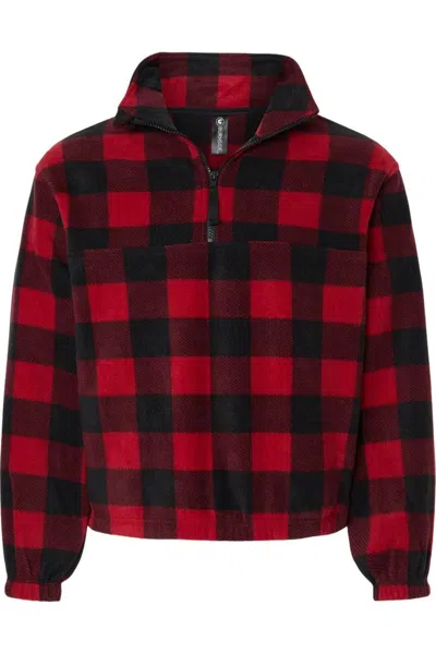 Burnside Polar Fleece Quarter-zip Pullover In Multi