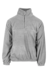 Burnside Polar Fleece Quarter Zip Sweatshirt In Gray