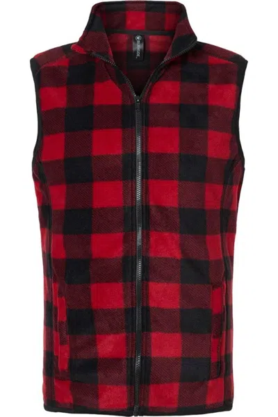 Burnside Polar Fleece Vest In Multi
