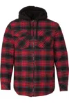 Burnside Quilted Flannel Hooded Jacket In Multi