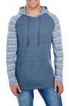 Burnside Raglan Sleeve Hoodie In Blue