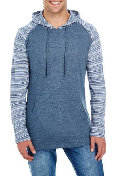 Burnside Raglan Sleeve Hoodie In Blue
