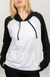 Burnside Raglan Sleeve Hoodie In White
