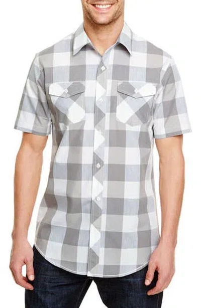 Burnside Short Sleeve Plaid Shirt In Multi