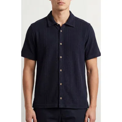 Burnside Short Sleeve Sweater Cardigan In Black