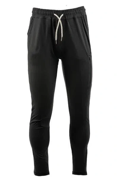 Burnside Soft Jersey Joggers In Heather Black