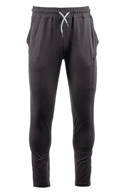 Burnside Soft Jersey Joggers In Heather Charcoal