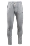 Burnside Soft Jersey Joggers In Heather Light Grey