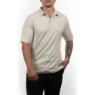 Burnside Soft Jersey Polo In Neutral