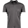 Burnside Soft Jersey Polo In Heather Charcoal