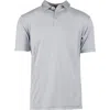 Burnside Soft Jersey Polo In Heather Light Grey