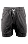 Burnside Soft Jersey Shorts In Heather Charcoal
