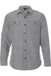 Burnside Solid Long Sleeve Flannel Shirt In Grey