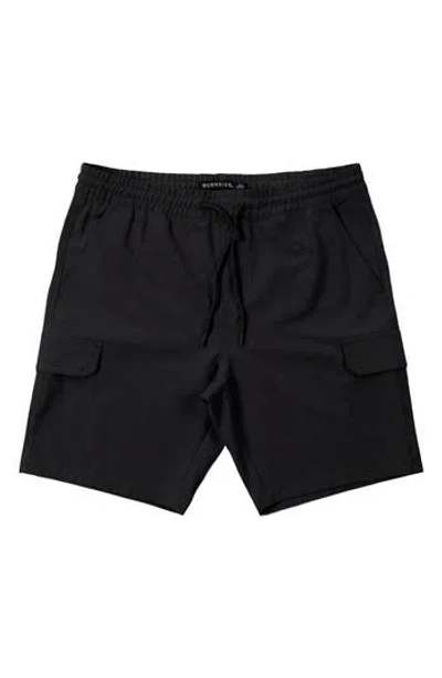 Burnside Stretch Cargo Hybrid Shorts In Black