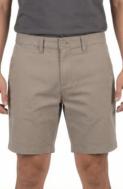Burnside Stretch Twill Shorts In Gray