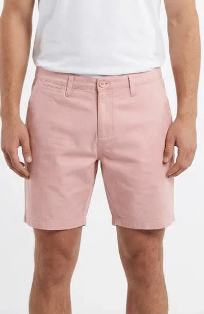 Burnside Stretch Twill Shorts In Pink