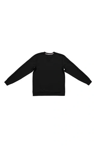 Burnside Textured Jacquard Crewneck T-shirt In Black