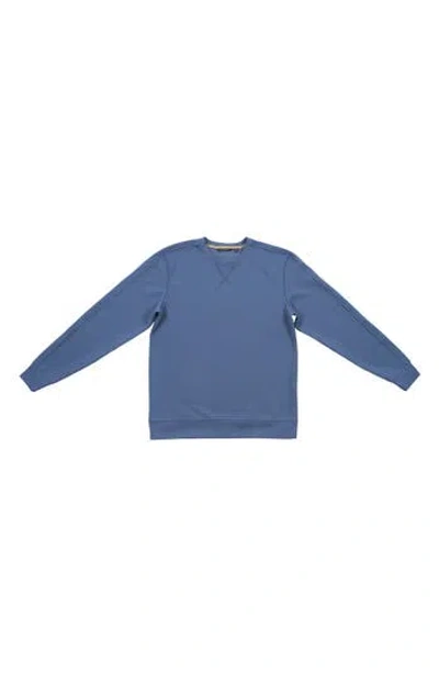 Burnside Textured Jacquard Crewneck T-shirt In Blue