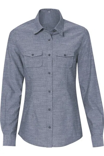 Burnside Women´s Long Sleeve Chambray In Blue