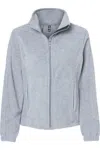 Burnside Women´s Polar Fleece Full-zip Jacket In Grey