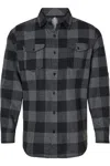 Burnside Yarn-dyed Long Sleeve Flannel Shirt In Grey