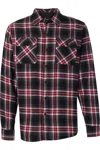 Burnside Yarn-dyed Long Sleeve Flannel Shirt In Red