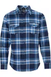 Burnside Yarn-dyed Long Sleeve Flannel Shirt In White