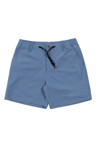 Burnside Zip Front Elastic Waist Performance Shorts In Blue