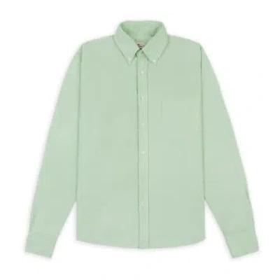 Burrows And Hare Button Down Baby Cord Shirt In Green