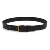 BURROWS AND HARE MEN'S BRIDLE LEATHER BELT - BLACK