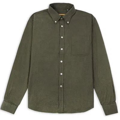 Burrows And Hare Men's Burrows & Hare Craft Houndstooth Button-down Shirt - Green