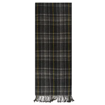 Burrows And Hare Men's Cashmere & Merino Wool Scarf - Stitched Grey In Black
