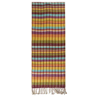 Burrows And Hare Men's Cashmere & Merino Wool Scarf - Stitched Multi In Gray
