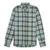 BURROWS AND HARE MEN'S CHECK BUTTON DOWN SHIRT - GREEN